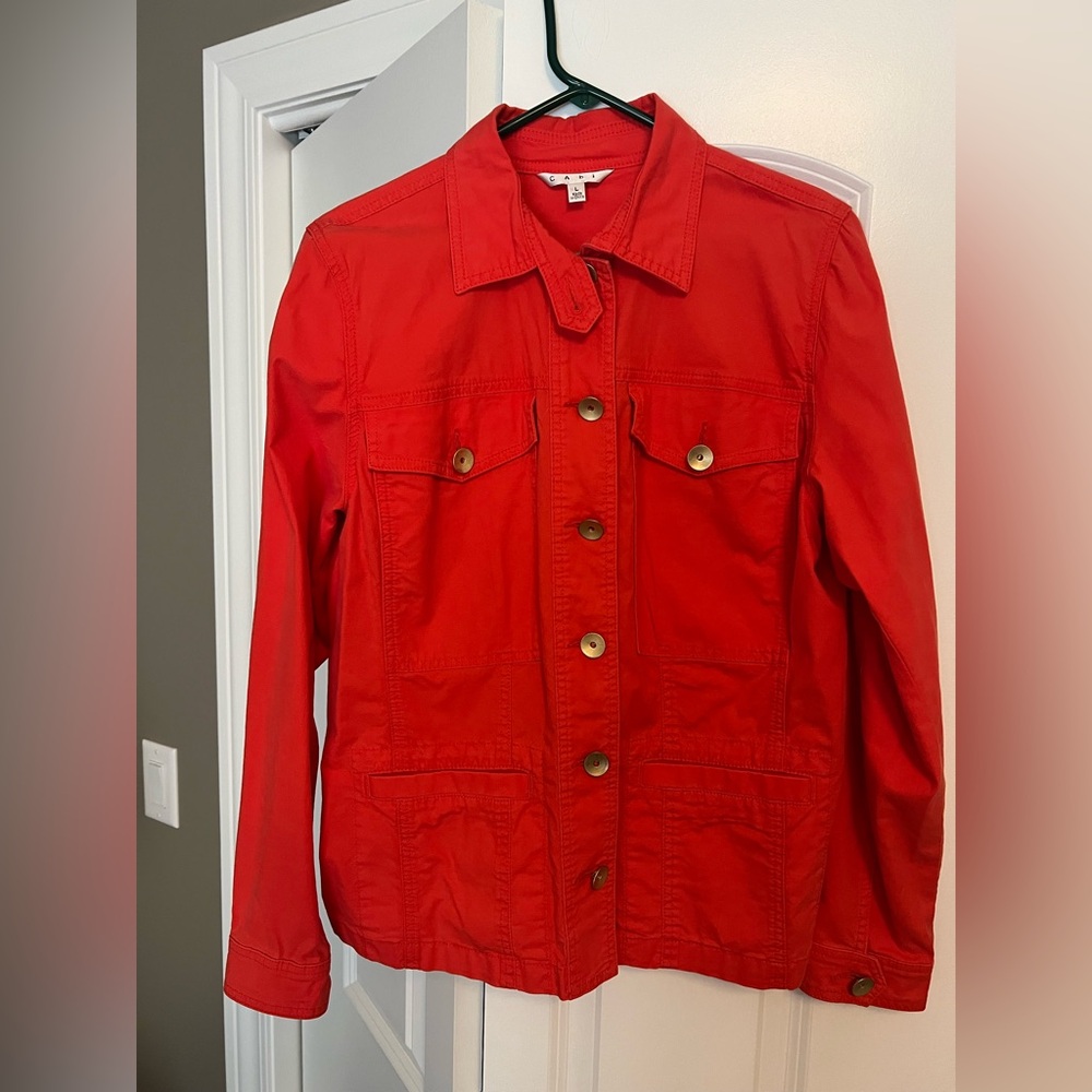 Cabi Taylor Utility  Ruffle-Back Jacket - Picture 3 of 6